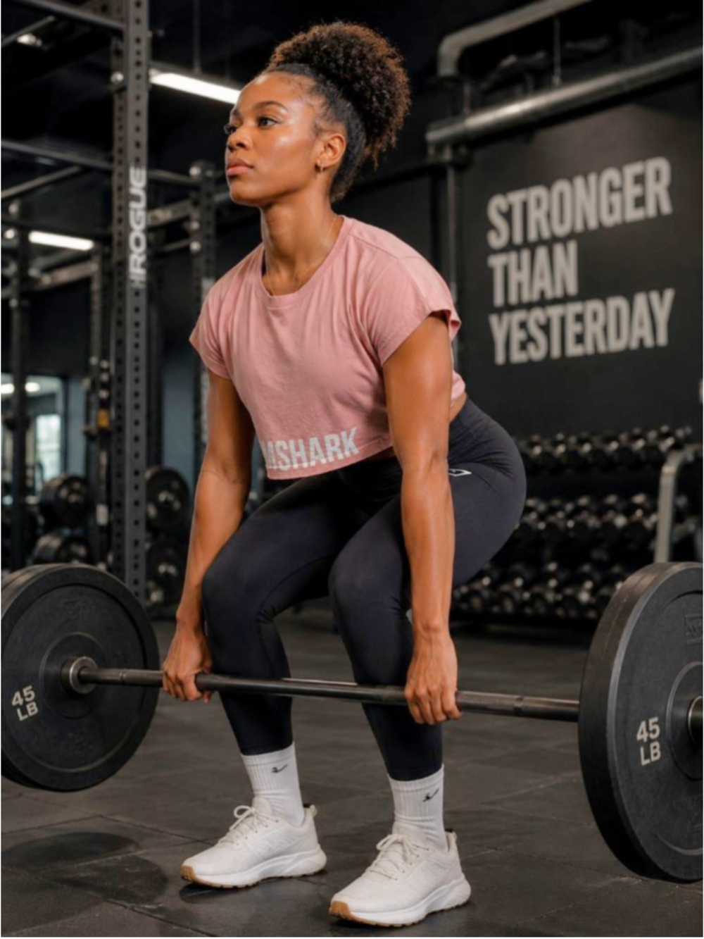 Gymshark Fraction Cropped Tee Cuffed Sleeves Baby Pink M Gym Workout